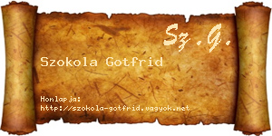 Szokola Gotfrid névjegykártya
